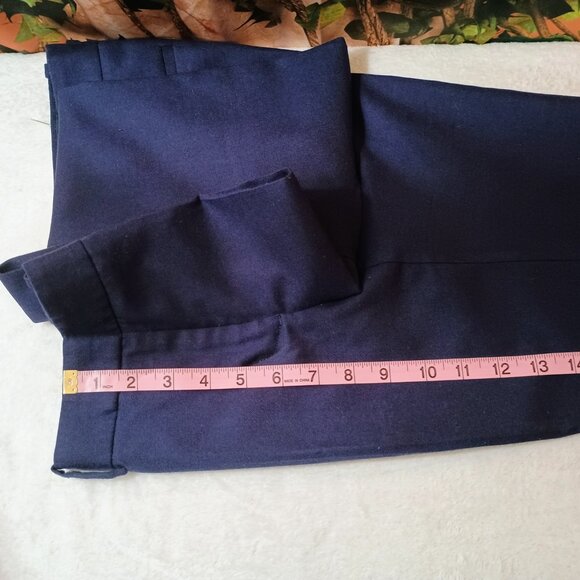 EUC: J.Crew Sze 8 Navy Blue Stretch Wool Blend Lined Skimmer Dress Pants - Picture 8 of 8